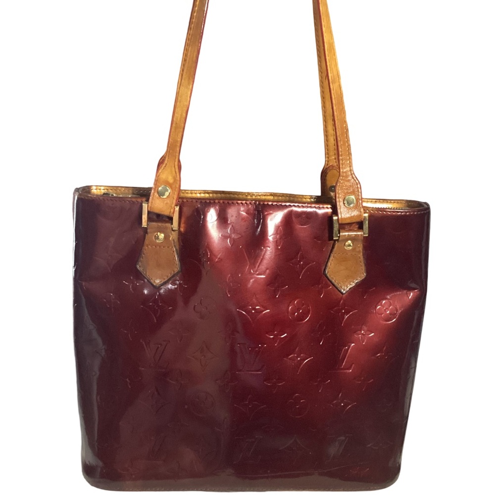 Louis Vuitton Monogram Amaranth Vernis Leather Shoulder Tote
